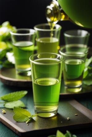 Green tea shots