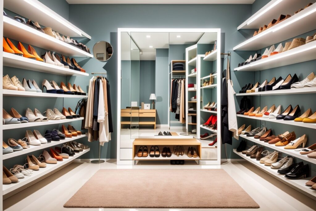 wooden shoe rack modern